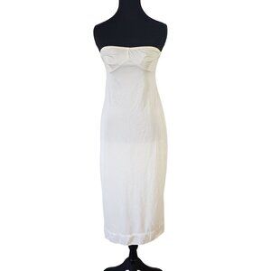 Vintage 60s 70s Wonder Maid Strapless Ivory Slip Size‎ 34 Lingerie Romantic Soft